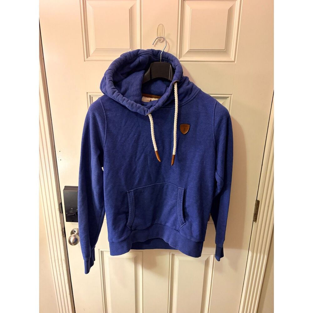 Wanakome Salami Jones III Blue Gray Melange Long Pullover Sweatshirt Large